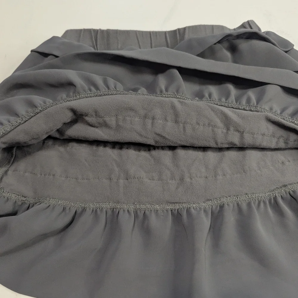 Vintage Gymboree Girls Grey 8-Layer Ruffle Skirt with Elastic Waistband, Size 4